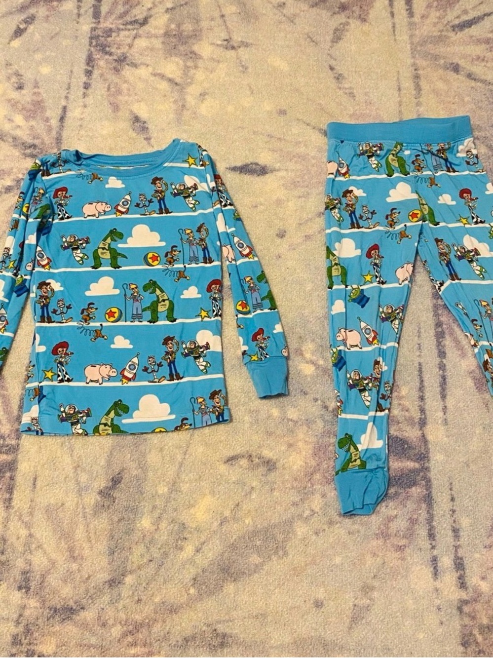 Little Sleepies Bright Blue Toy Story Pajama Set